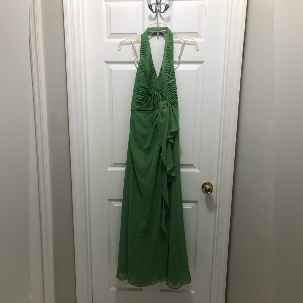 David’s bridal Halter dress/  Size 4/  Green